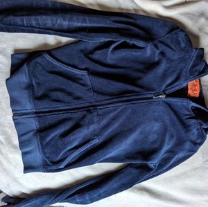 Juicy couture velour navy blue hoodie track suit